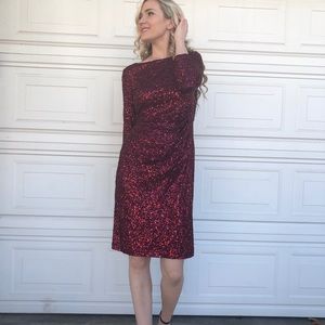 Sparkly NYE dress shiny red requiem